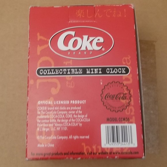 vintage Coca Cola mini clock, soda in ice - Picture 3 of 3